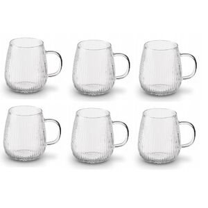 Conjunto Canecas de Vidro 6 Peças 380ml N2444955 - Quanhe