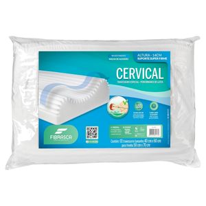 Travesseiro Cervical Ergonômico 100% Algodão - Fibrasca