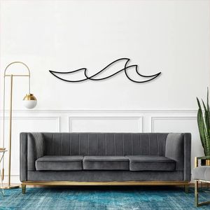 Quadro Escultura de Parede Minimalista Surf Wave 120x26