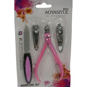 Kit Beleza Manicure 4 Peças 2447386 Rosa - Quanhe