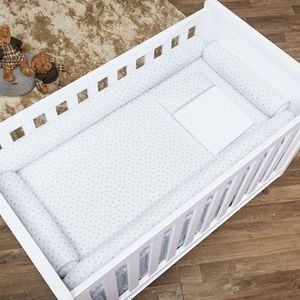 Kit Berço 7 peças Rolinho com Enchimento Estrelinha - Batistela Baby