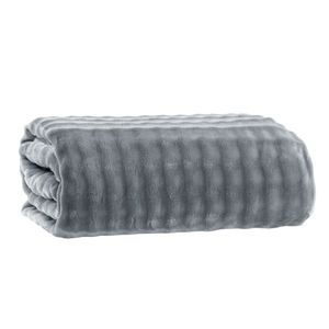 Cobertor King Size Corttex Living Art  Chamonix 240x260cm Prata