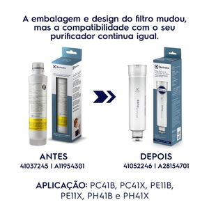 Filtro/Refil Original de Água para Purificador Electrolux PE11B/PE11X/PC41B/PC41X/PH41B/PH41X FILTRO ÁGUA PE11 - 41