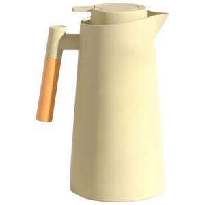 Garrafa Térmica Cabo de Madeira 1L N2450428 Bege - Quanhe