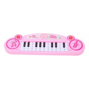 Teclado Musical de Plástico a Pilha 34 cm Rosa - Quanhe