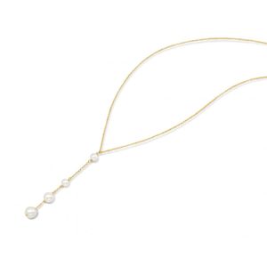 Colar Gravatinha em Ouro 18k com Pérolas cultivadas de água salgada