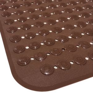 Tapete para Box Emborrachado Antiderrapante 70x36cm Massageador Marrom