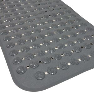 Tapete para Box Emborrachado Antiderrapante 70x36cm Massageador Cinza