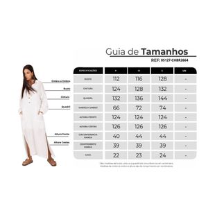 Vestido Midi Mangas Longas Fendas Branco Yacamim M1