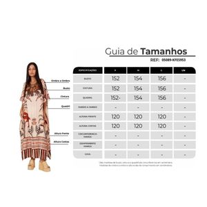 Kaftan Longo Com Decote Canoa Bege Estampado Yacamim J1