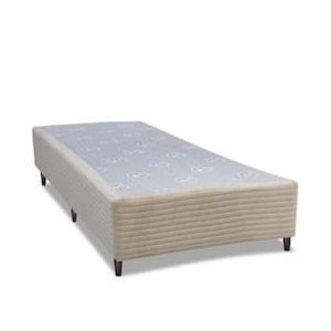 Base Box para Colchão Solteiro Cama inBox Livity 38x88x188cm - Bege