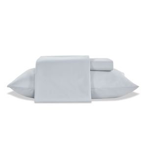 Jogo de Cama Queen Size Jolitex 3 Peças Toque de Seda Liso Cinza