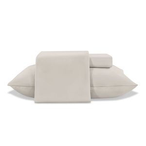 Jogo de Cama Casal Jolitex 3 Peças Toque de Seda Liso Fendi