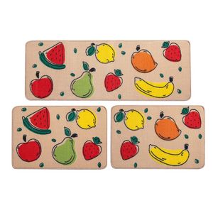 Jogo de Tapetes para Cozinha 3 Peças Jolitex Menu Frutas