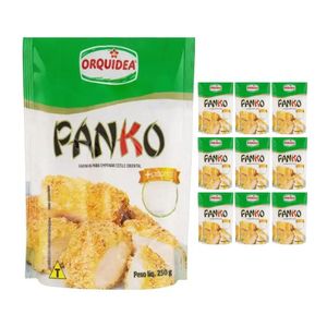 Kit Farinha Para Empanar Orquídea Panko Estilo Oriental 250g com 10 unidades