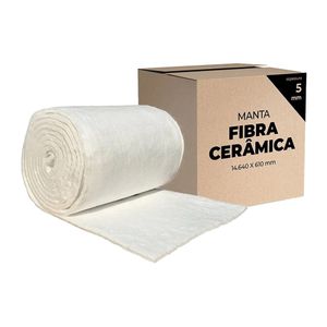 Rolo Manta Fibra-Cerâmica / Isolamento Térmico / Densidade 128 kg/m³ / Espessura 5 mm