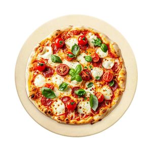 Pedra / Placa Refratária Cordierita / Para Pizza e Outras Massas / Redonda 38 cm