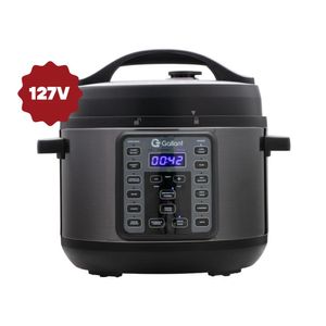 Panela de Pressão Elétrica Digital Gallant 4L GPP04 15 Funções Clique E Pronto Titanium 1000W 127V