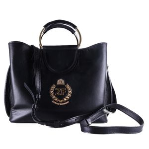 Bolsa Feminina Zariff Tote com Alça de Metal 142b Preto