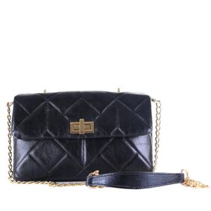 Bolsa Feminina Zariff Tiracolo com Alça em Corrente 178 Preto