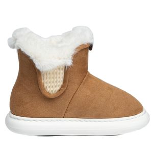 Pantufa Bota Feminina Flowfa Emma Caramelo