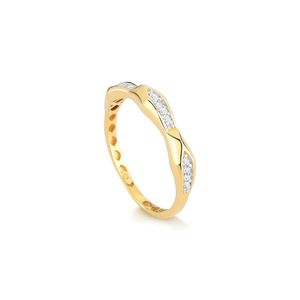 Anel de Ouro 18k com 7,2 Pontos de Diamantes
