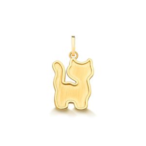Pingente de Ouro 18k Gato