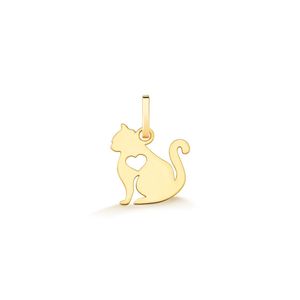 Pingente de Ouro 18k Gatinho