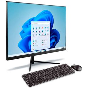 Computador All In One 23.8" Multi Ultra Ub840, Intel Core I3, 4GB, SSD 120GB, Windows 11 Home Preto