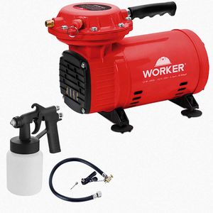 Compressor Ar Direto 50Psi Pintura Portátil Bivolt Worker