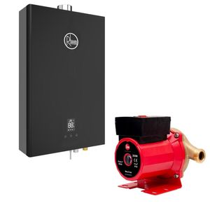 Aquecedor 20L Black Wifi GLP Bivolt + Bomba 350W 220V Rheem