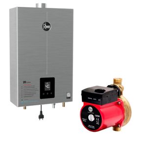 Kit Aquecedor 20L Inox GLP Bivolt + Bomba 120W 220V Rheem