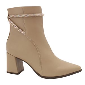 BOTA QUIZ CANO CURTO COM DETALHES EM STRASS 69-3070-25 ANGELN