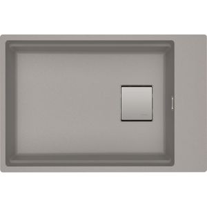 Cuba De Embutir Kubus Stone Grey Fragranite Franke 62x42 c/ Acessórios e Válvula