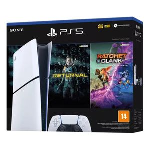Console Sony PlayStation 5 Digital Slim 1TB  Branco + Jogos Returnal e Ratchet & Clank + Controle Sem Fio DualSense