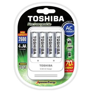Carregador de Pilhas TNHC-6GAE4 CB (Com4 Pilhas AA 2600mAh) Toshiba