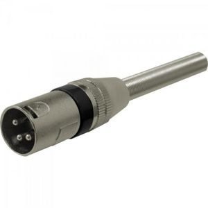 Plug XLR Canon Macho com Mola PGCN0014 Preto Storm pacote Com 5