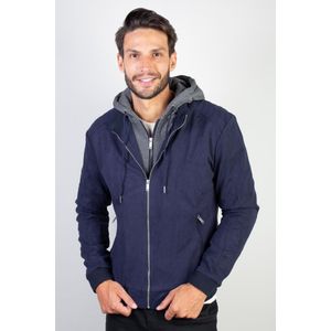 Jaqueta suede capuz gola removível 91391