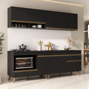 Armário de Cozinha Modulada Compacta com Balcão para Cooktop/Forno Veneza Multimóveis MP2262