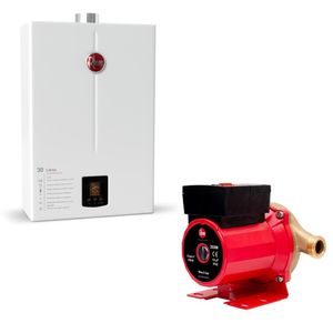 Aquecedor 30 Litros GLP Bivolt + Bomba 350W 220V Kit Rheem