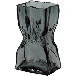 Vaso Vidro Cinza 24 x 14 x 11 cm