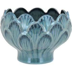 Cachepô Cerâmica 10x15x15cm Azul