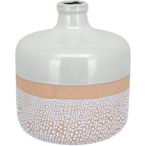 Vaso Cerâmica 20x17x17cm Marfim