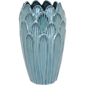 Vaso Cerâmica 27x16x16cm Azul