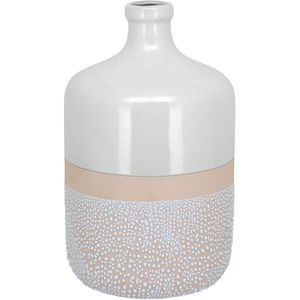 Vaso Cerâmica 30x18x18cm Marfim - Marfim