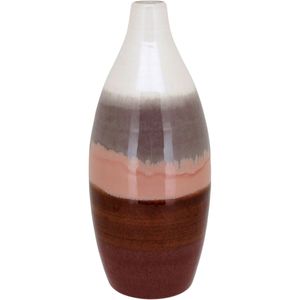 Vaso Cerâmica 32x12x12cm Marrom