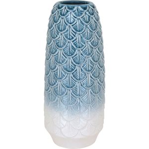 Vaso Cerâmica 37x16x16cm Azul