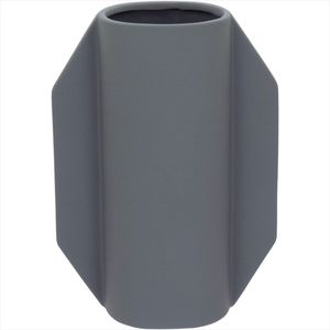 Vaso de Cerâmica 23x17x17 cm Cinza