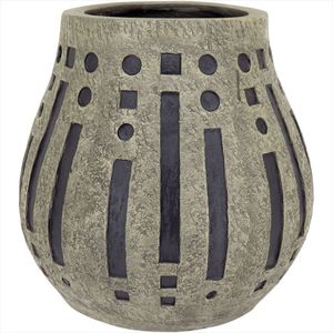 Vaso de Resina 34x30x30cm Cinza