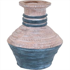Vaso de Resina 38x33x33cm Cinza - Cinza